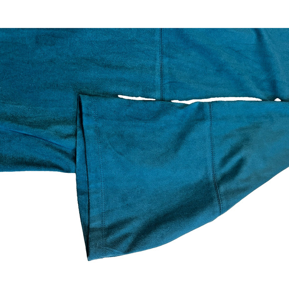 Allison Daley Teal Blue FRINGE Studded Open Front Jacket Faux Suede size 18 - Picture 4 of 6